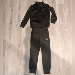 Jordan Kids Black Sweatpants with Gold accent